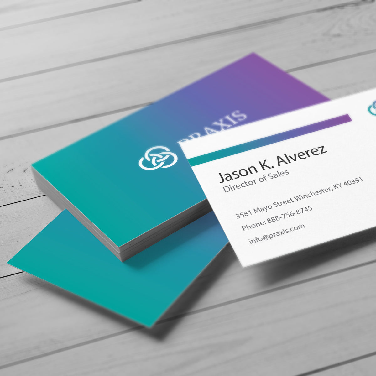 Modern hotsell Slice, Black & Teal Premium Printed Business Card for Any Business