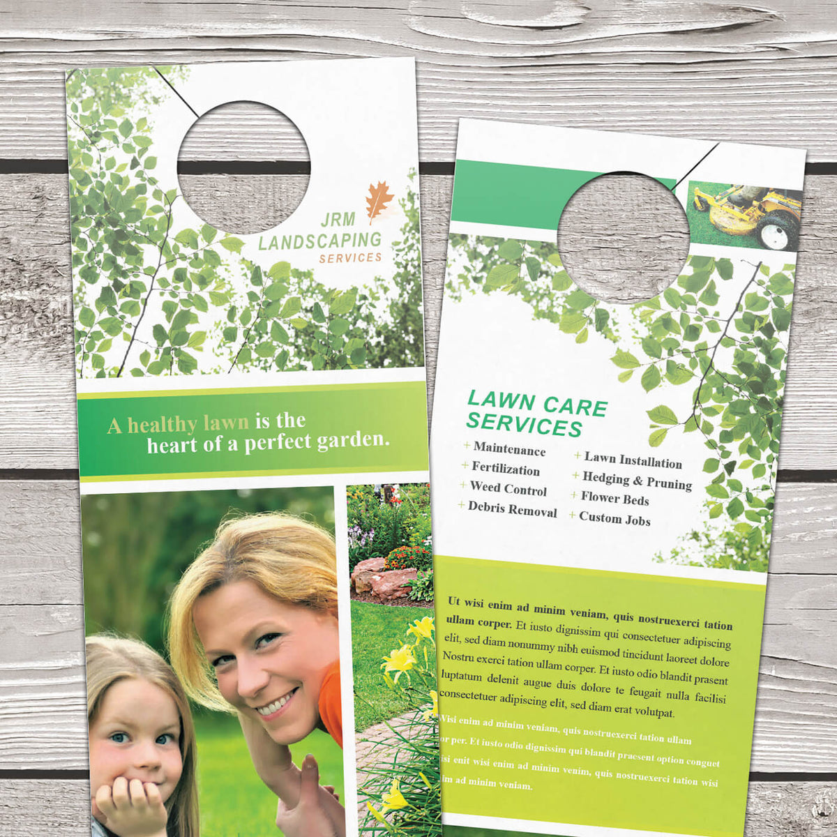 Custom Full Color Door Hangers Print 2 Sides UV Gloss 1 Side 3 12