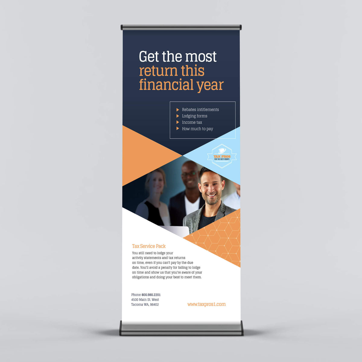 Retractable Banner - 13oz. Matte Vinyl (SD Premium), image size:1200x1200