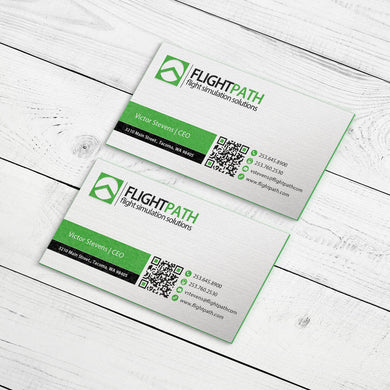 Business Card - 24pt. Triplex Ultra Cover with Green Center Layer, Velvet Finish