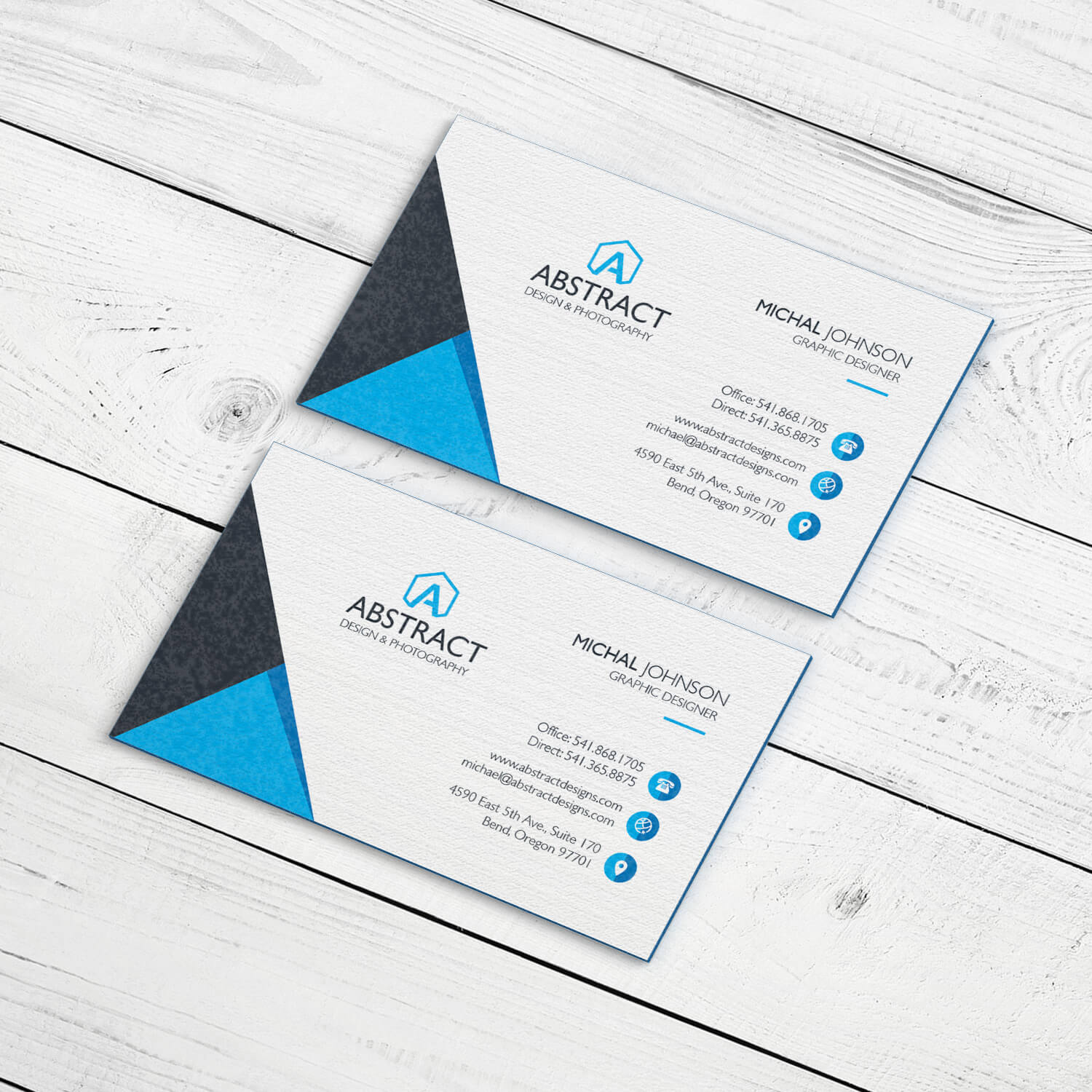 Business Card - 38pt. Triplex Ultra Cover with Blue Center
