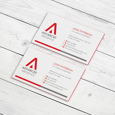 Business Card - 38pt. Triplex Ultra Cover with Red Center Layer, Velvet Finish