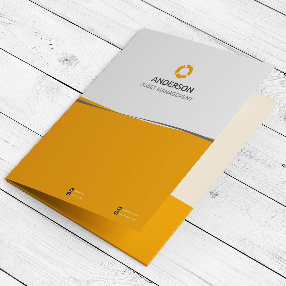 Presentation Folder - 14pt. Matte Cover with Satin Aqueous Coating