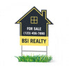 Real Estate Sign - House Shape, 4mm Coroplast (Corrugated Plastic)