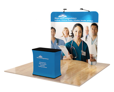 Trade Show Tension Fabric Display, 8ft. Curved
